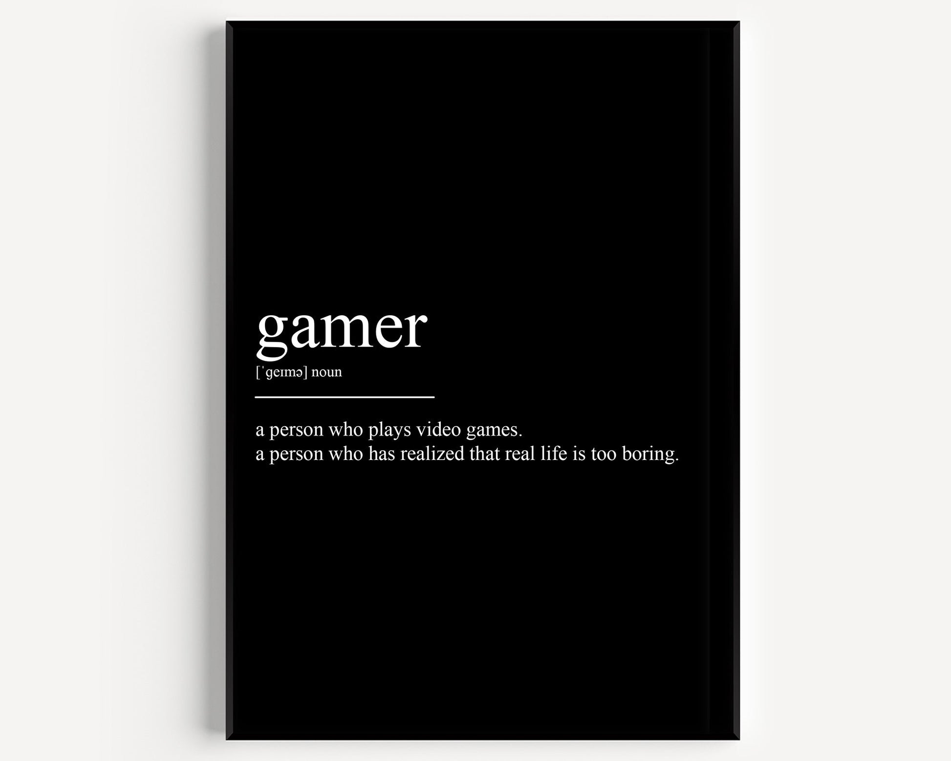 Gamer Definition Print - Magic Posters