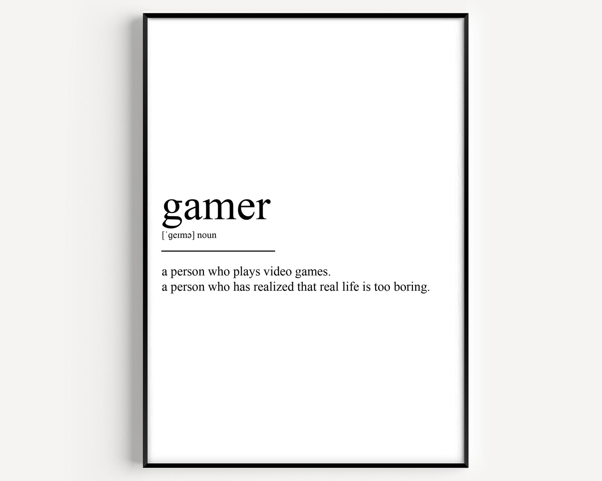 Gamer Definition Print - Magic Posters