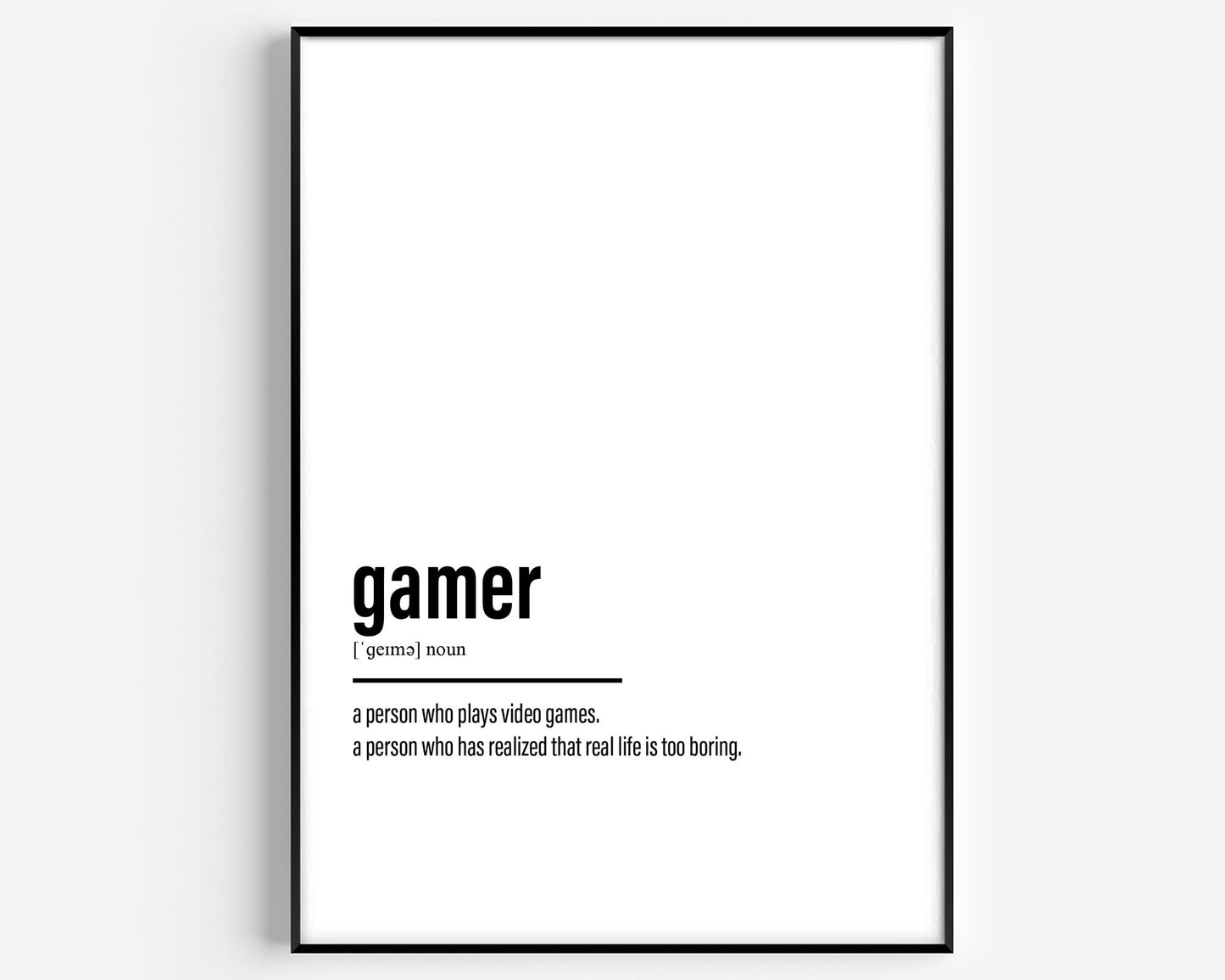 Gamer Definition Print - Magic Posters