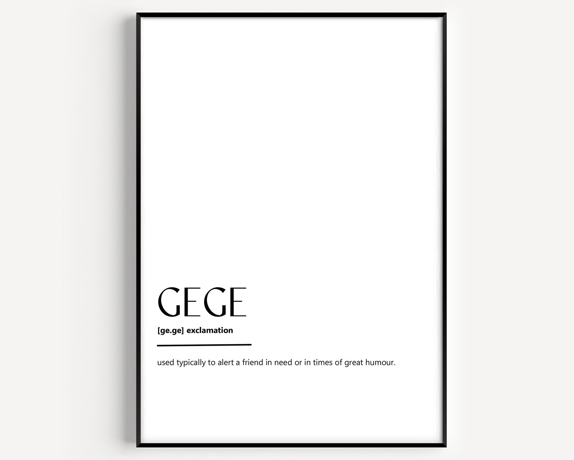 Gege Definition Print - Magic Posters