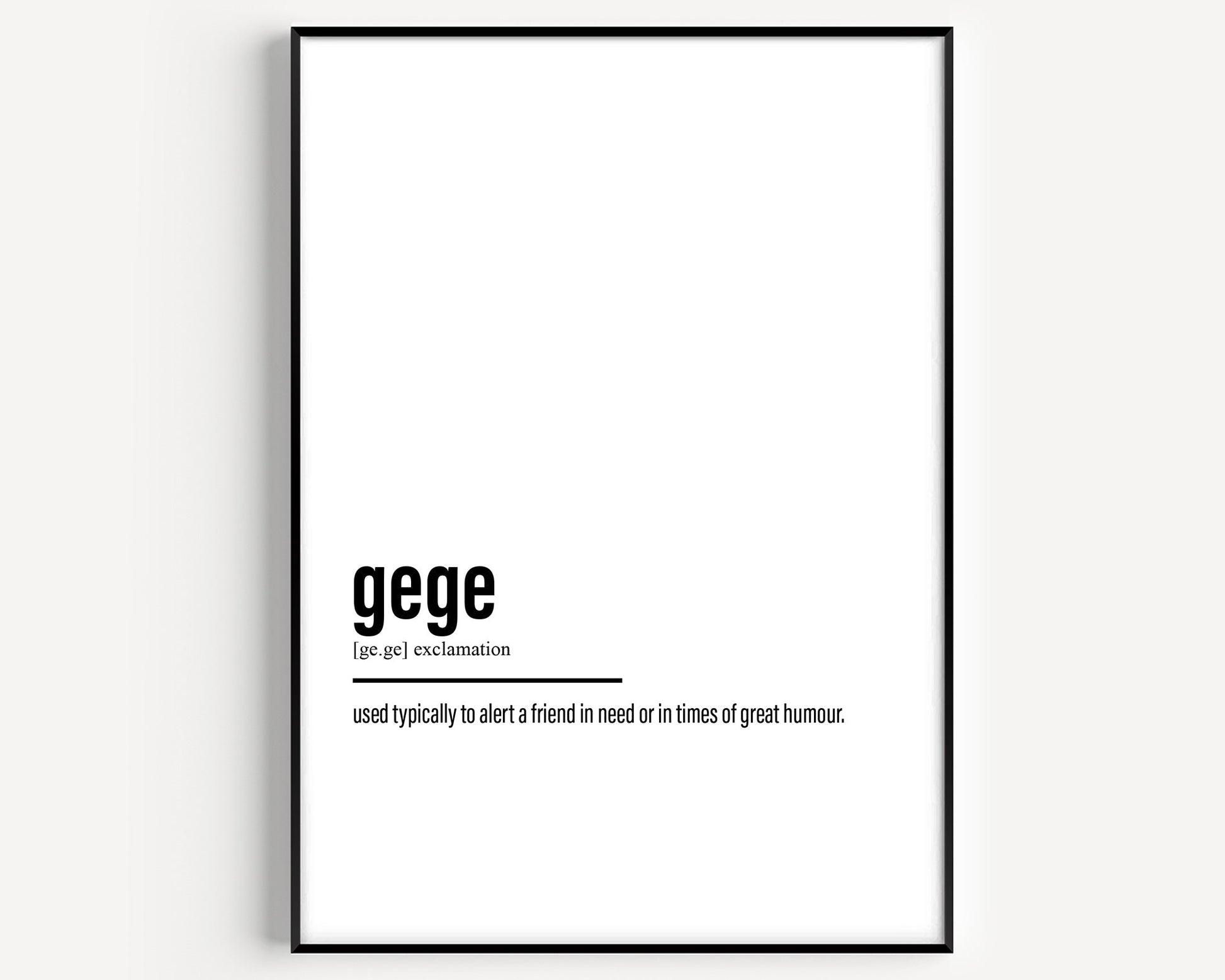 Gege Definition Print - Magic Posters