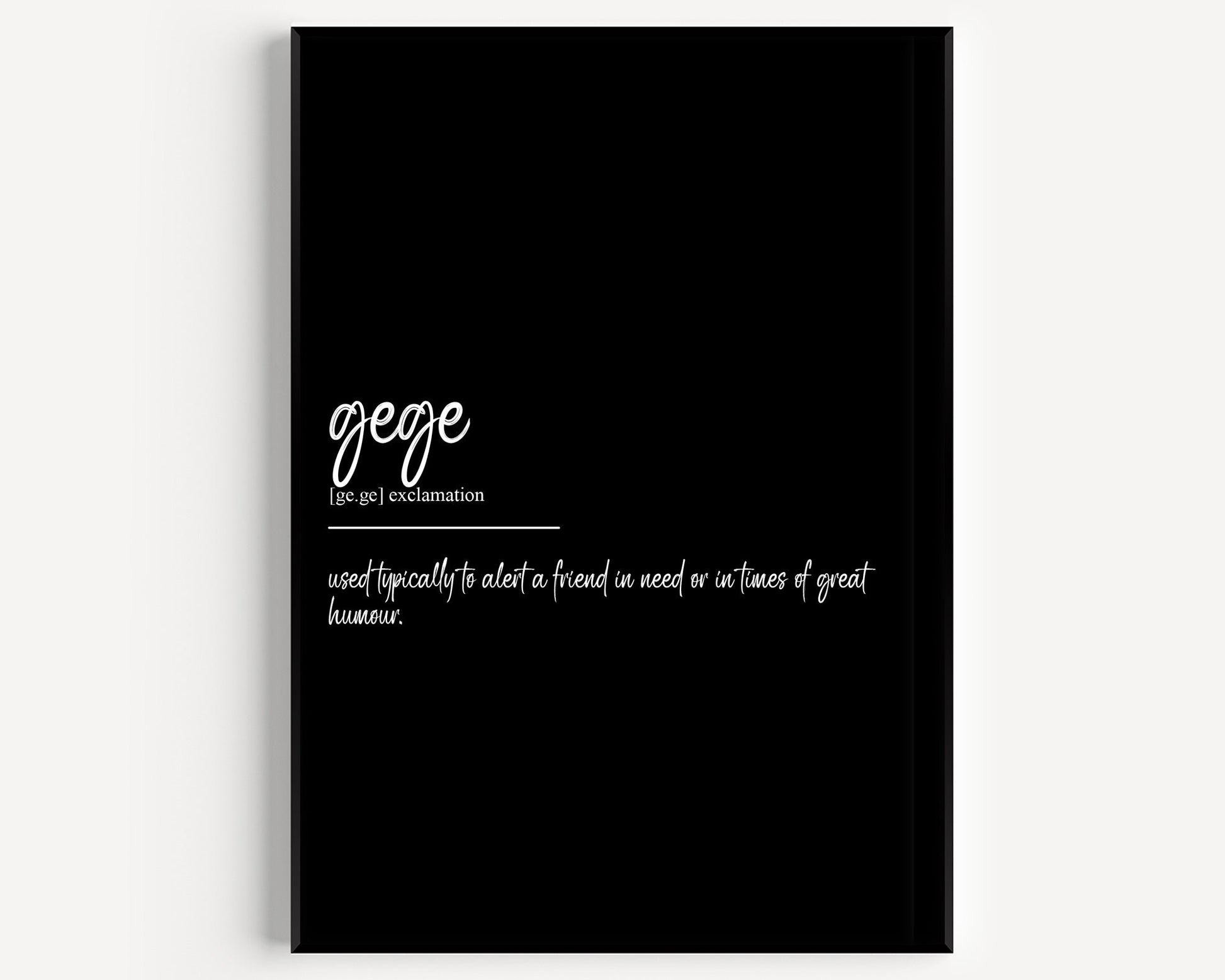 Gege Definition Print - Magic Posters