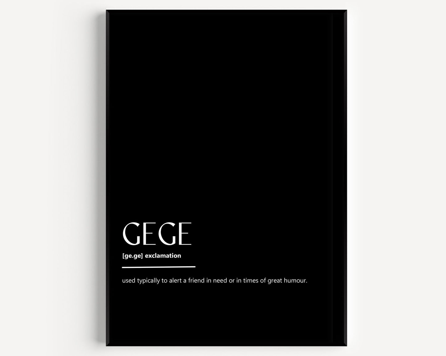 Gege Definition Print - Magic Posters