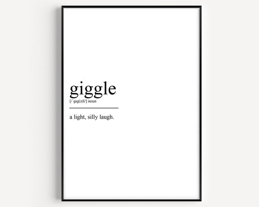 Giggle Definition Print - Magic Posters