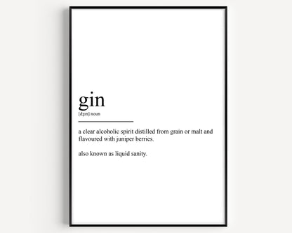 Gin Definition Print - Magic Posters