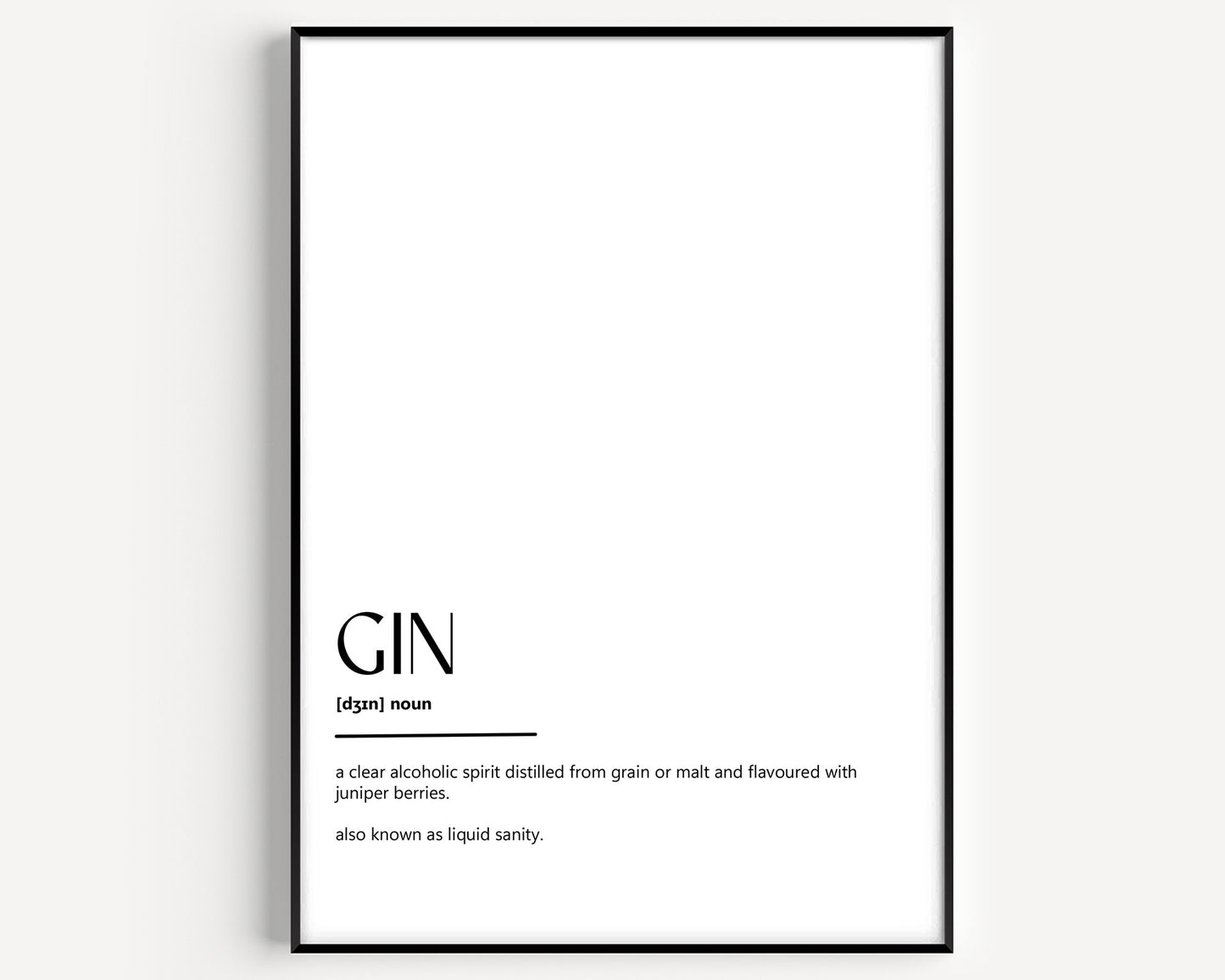 Gin Definition Print - Magic Posters