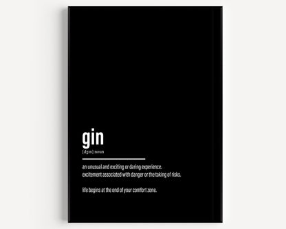 Gin Definition Print - Magic Posters