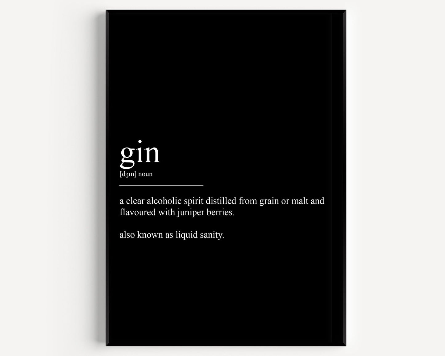 Gin Definition Print - Magic Posters