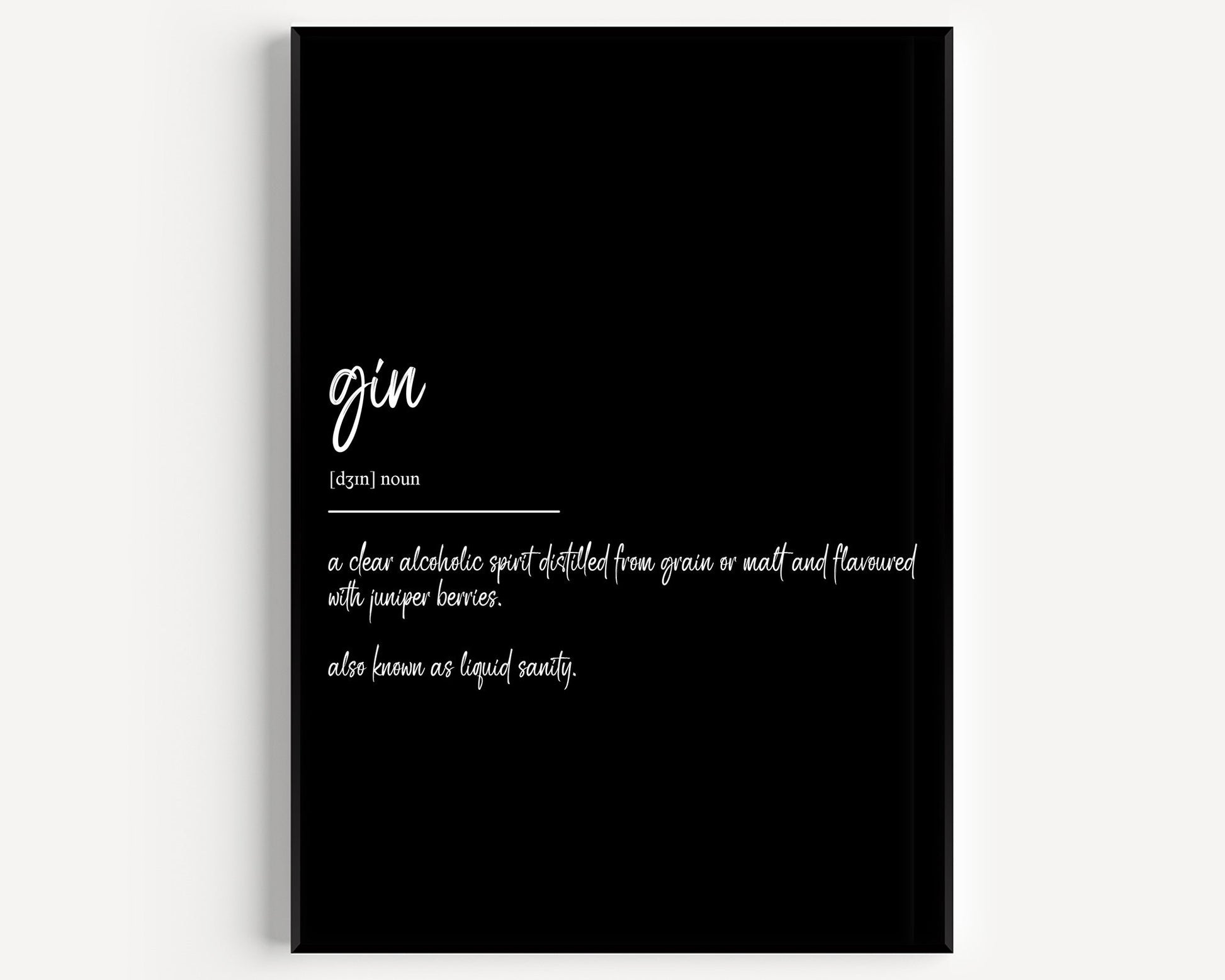 Gin Definition Print - Magic Posters