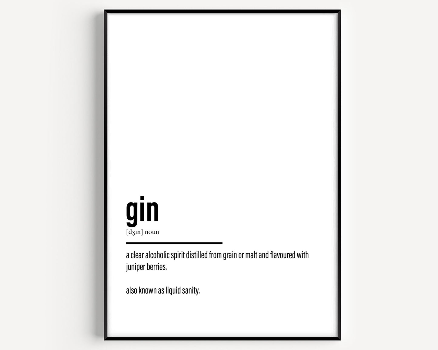 Gin Definition Print - Magic Posters