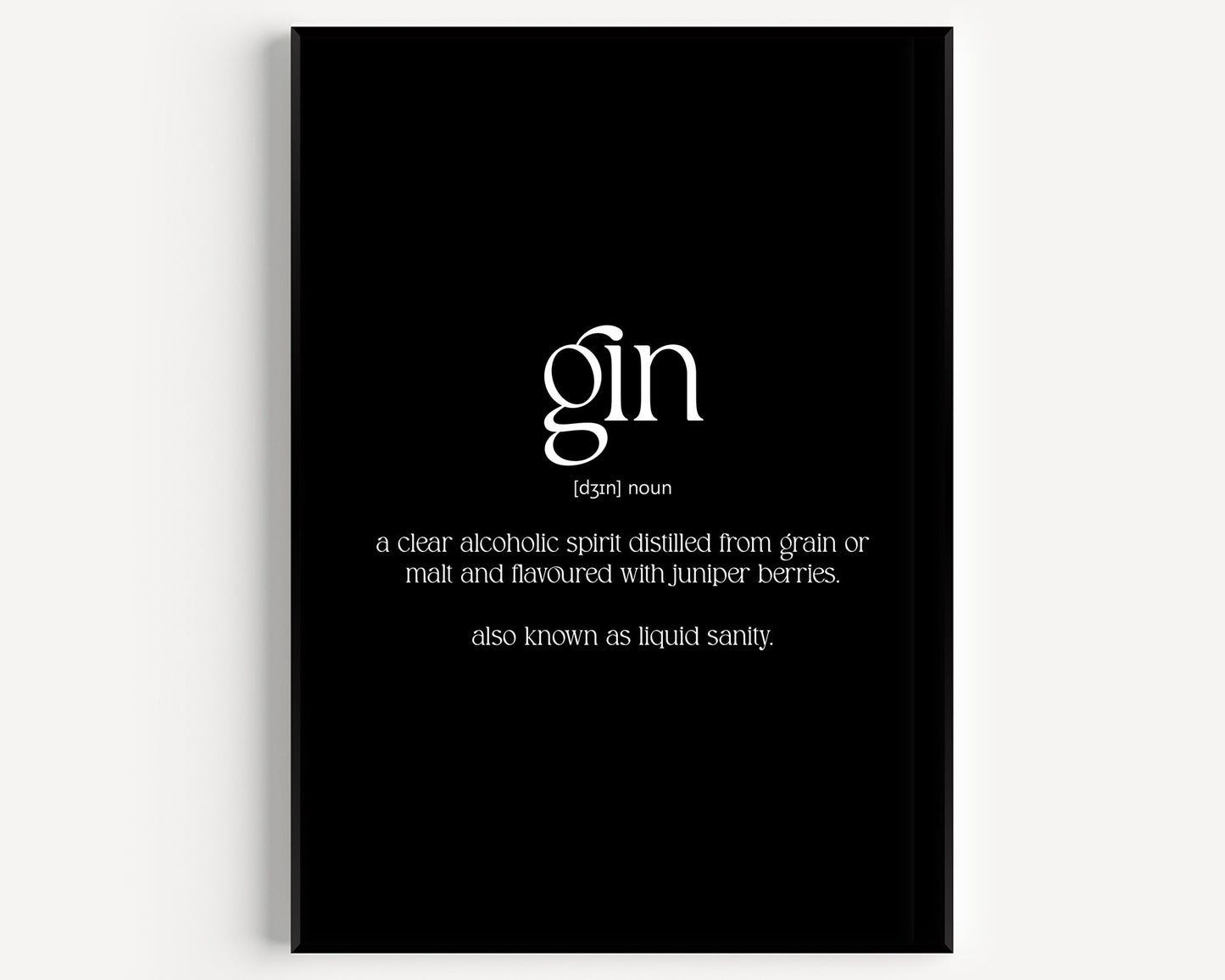 Gin Definition Print - Magic Posters