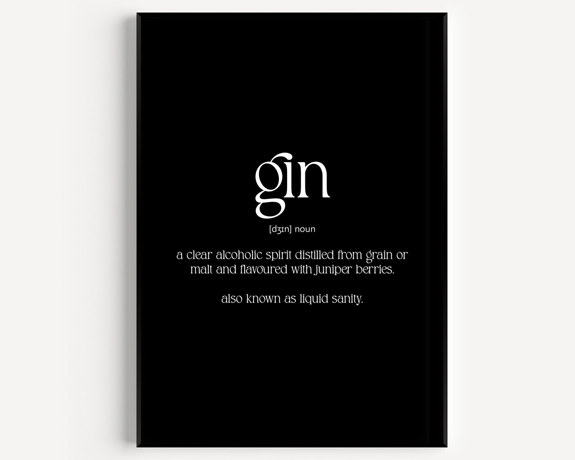 Gin Definition Print - Magic Posters