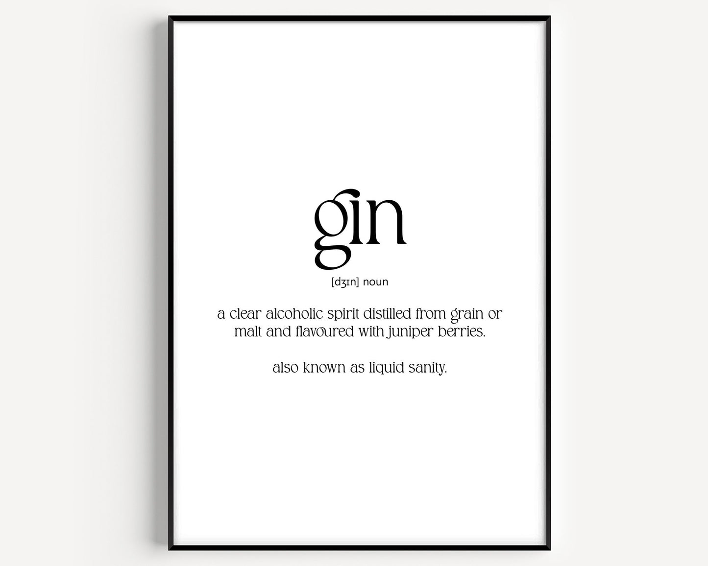 Gin Definition Print - Magic Posters