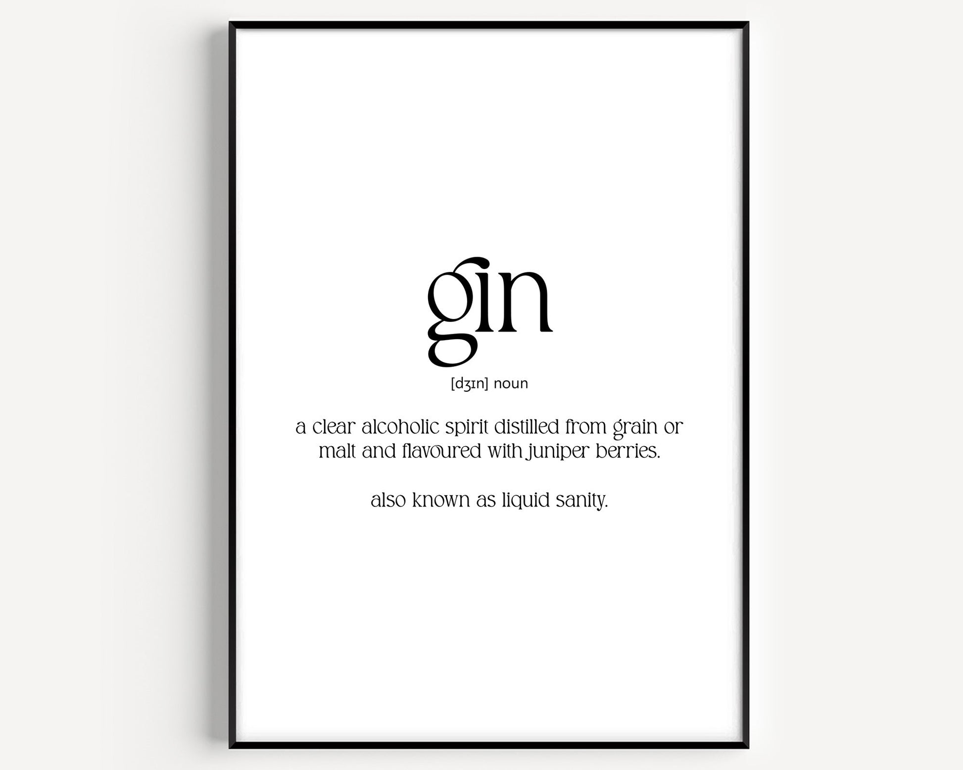 Gin Definition Print - Magic Posters