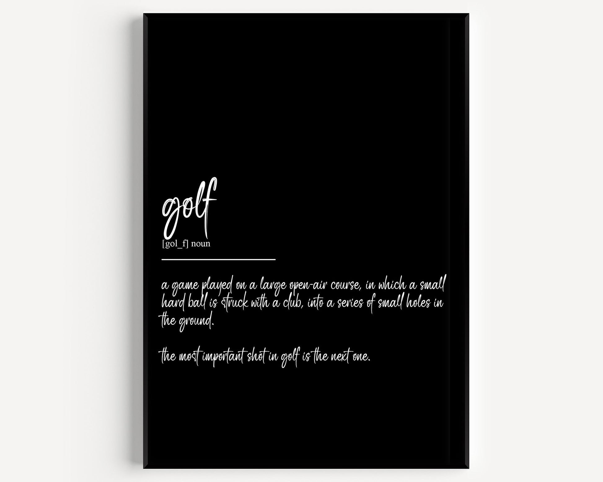 Golf Definition Print - Magic Posters