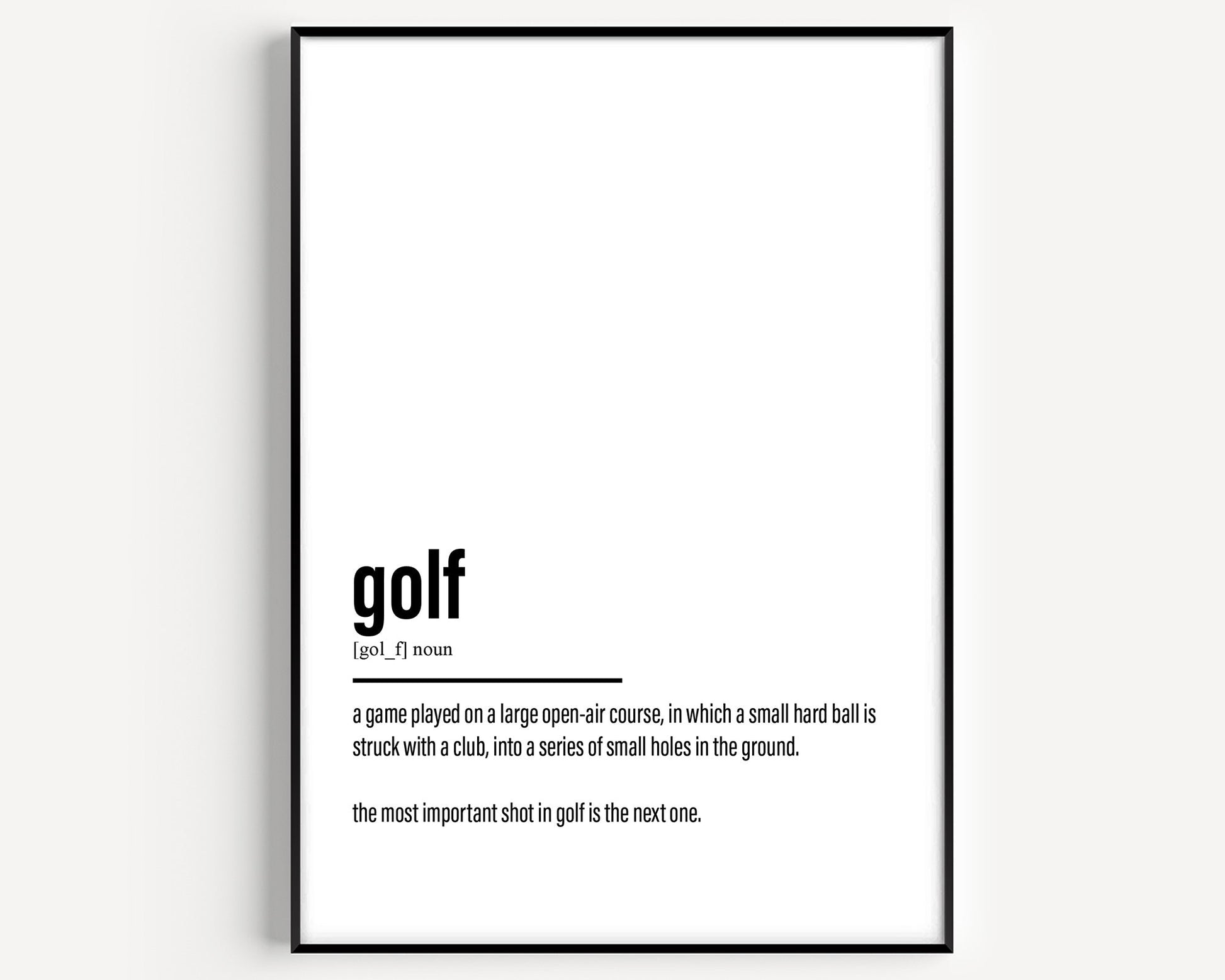 Golf Definition Print - Magic Posters