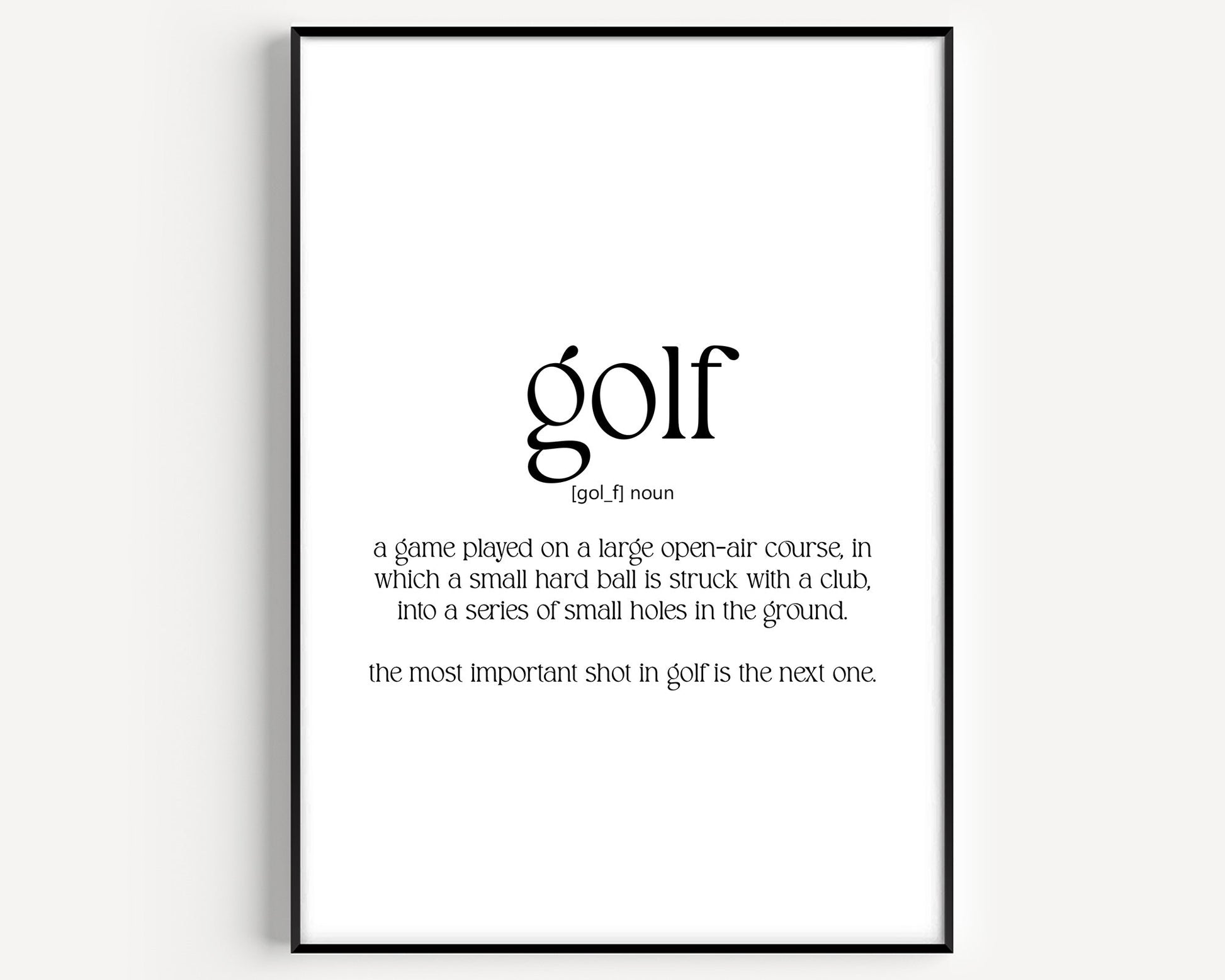 Golf Definition Print - Magic Posters