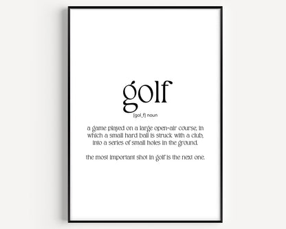 Golf Definition Print - Magic Posters