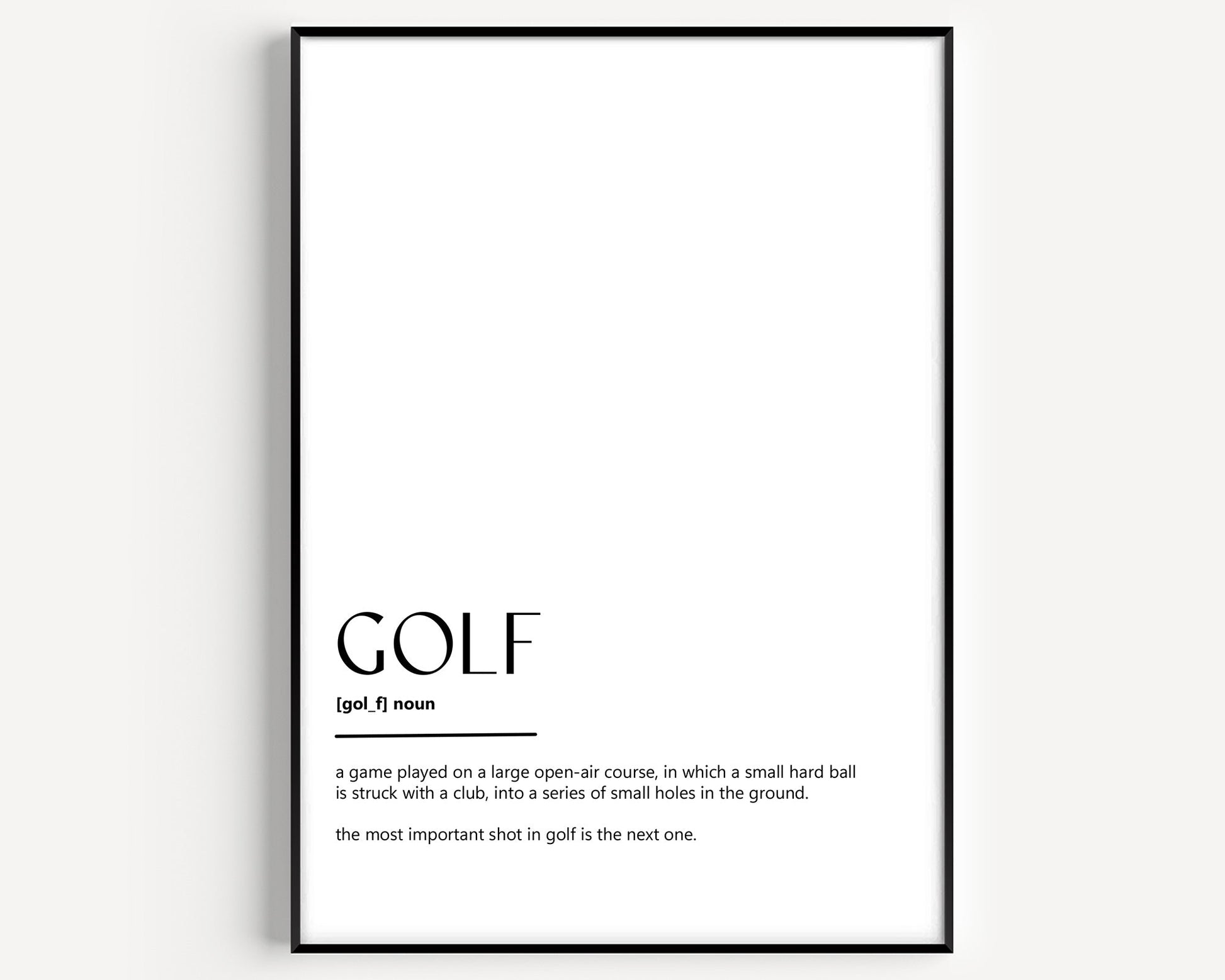 Golf Definition Print - Magic Posters