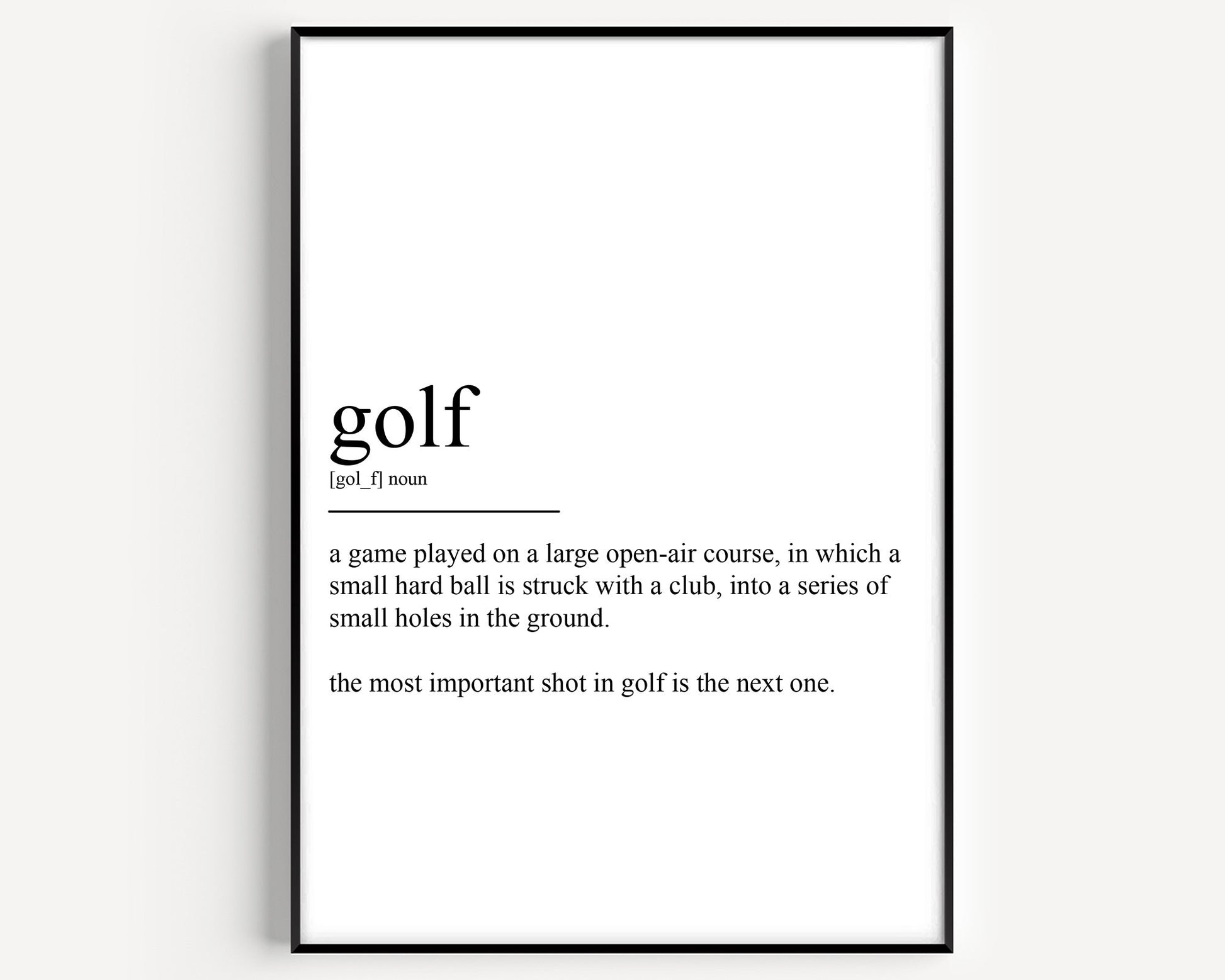 Golf Definition Print - Magic Posters