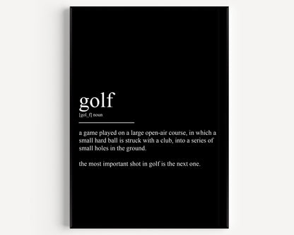 Golf Definition Print - Magic Posters