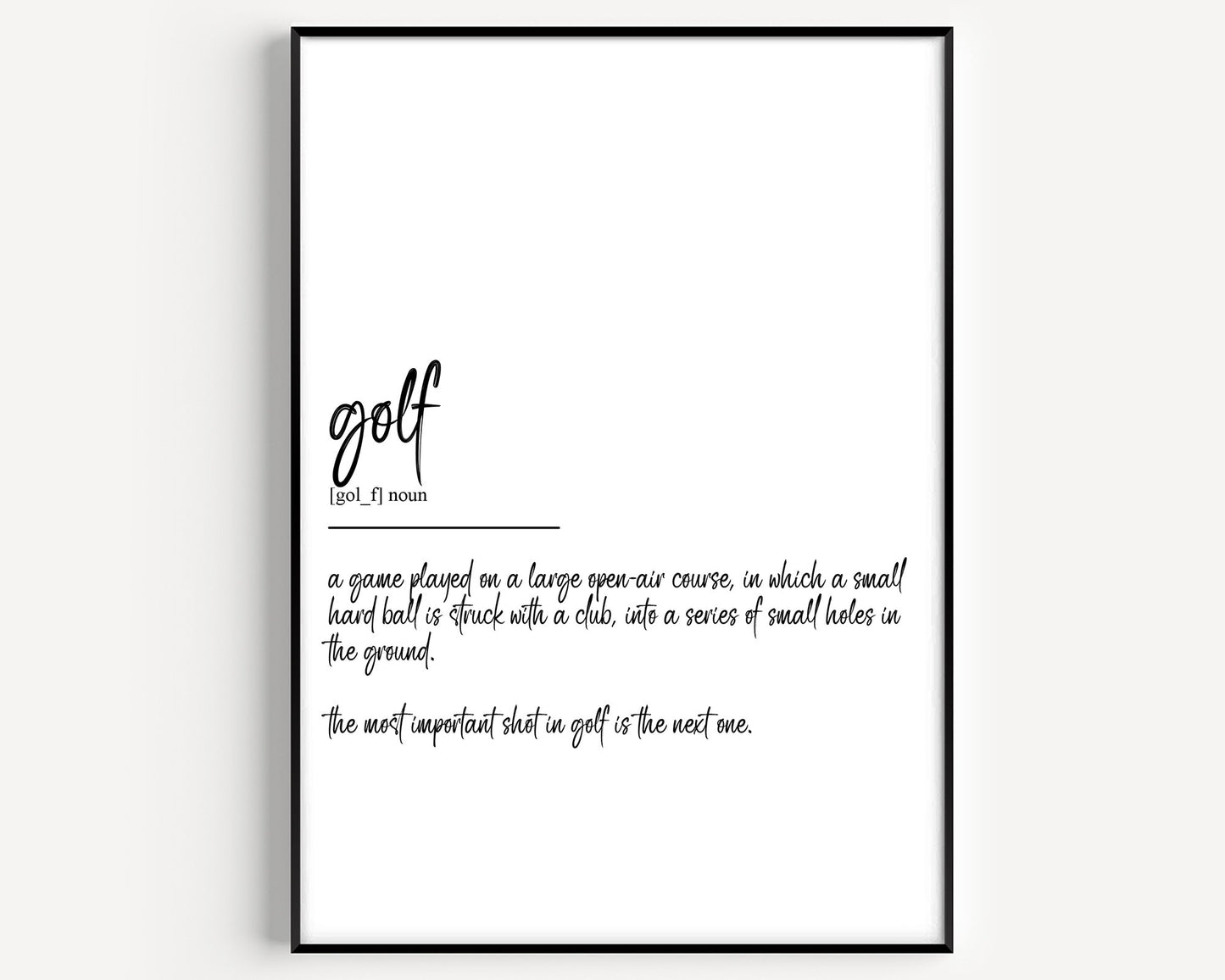 Golf Definition Print - Magic Posters