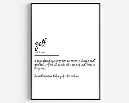 Golf Definition Print - Magic Posters