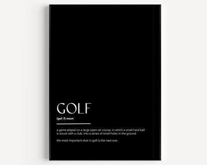 Golf Definition Print - Magic Posters