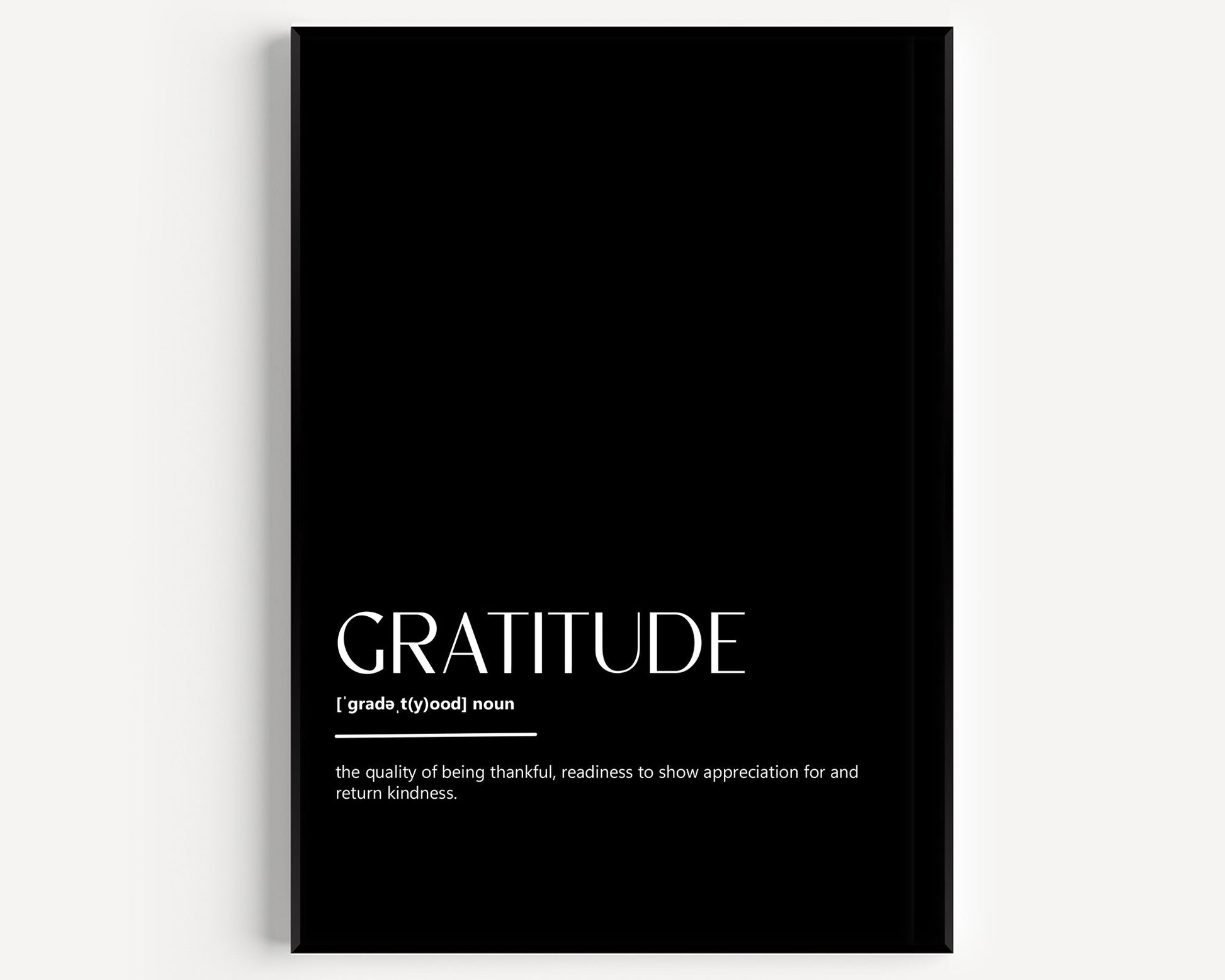 Gratitude Definition Print - Magic Posters