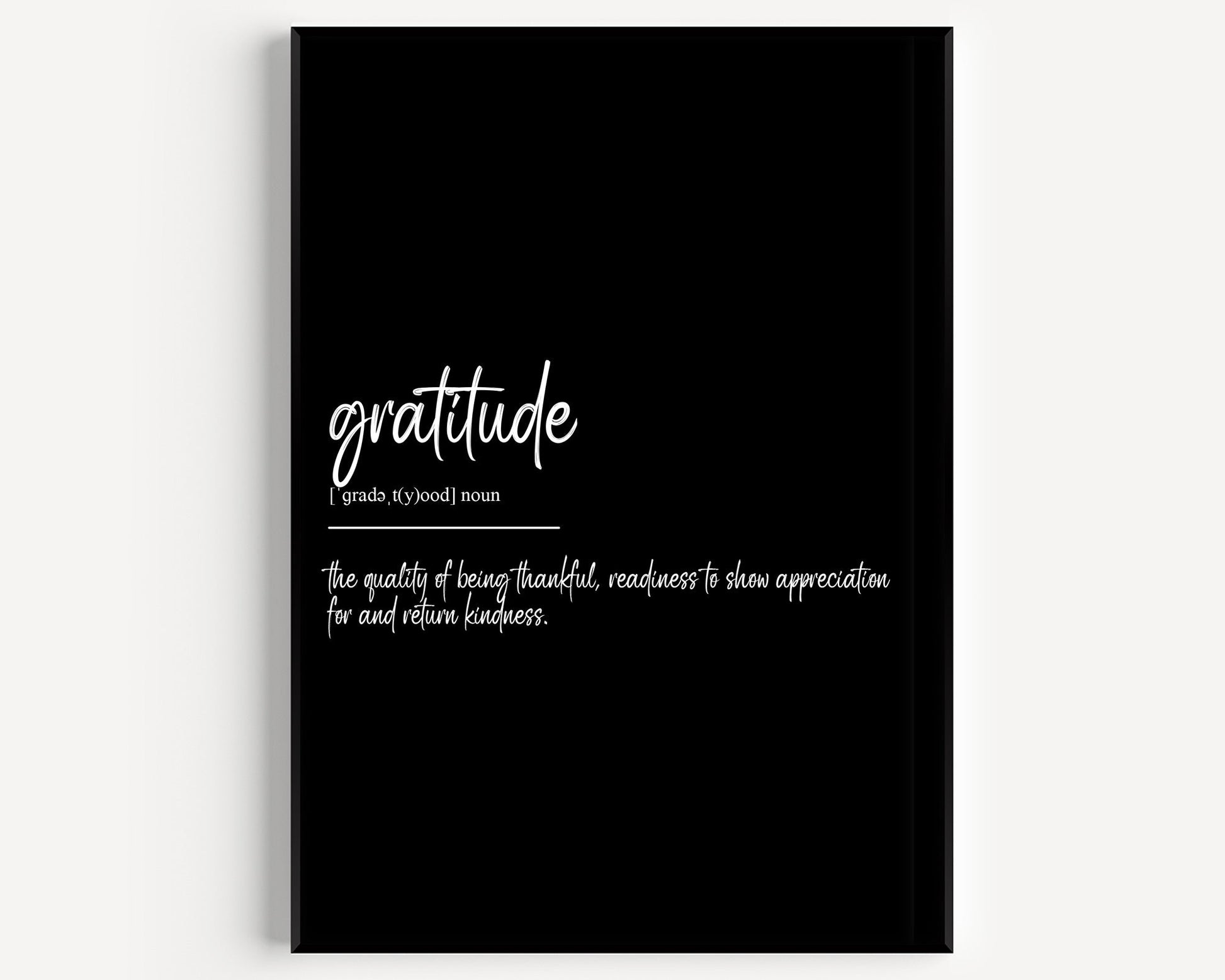 Gratitude Definition Print - Magic Posters