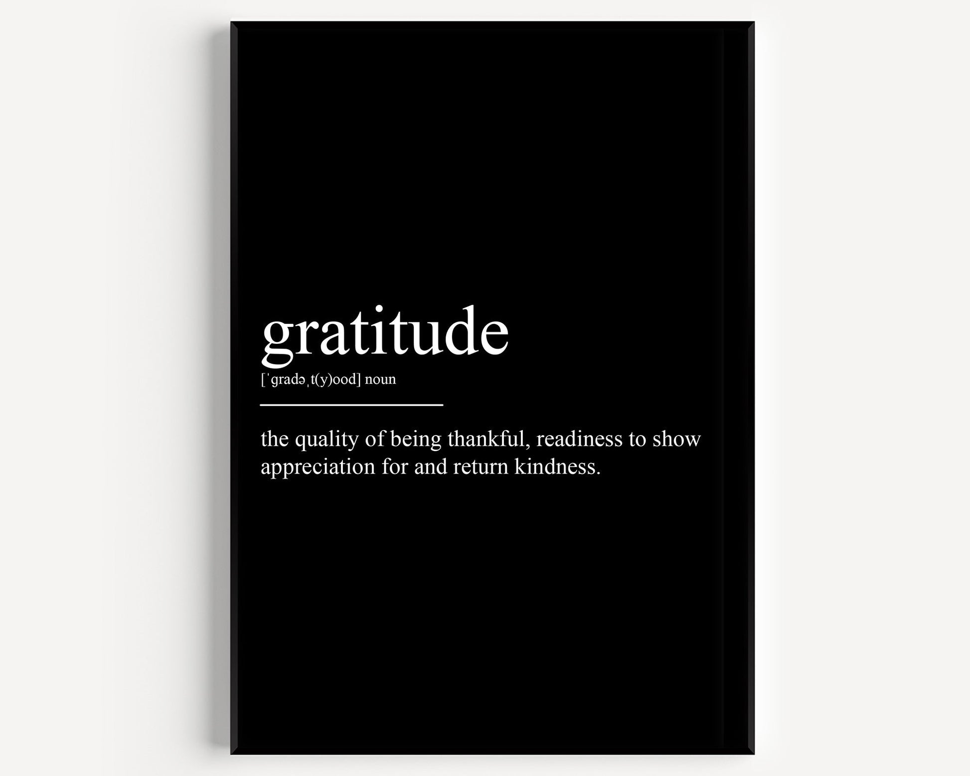 Gratitude Definition Print - Magic Posters