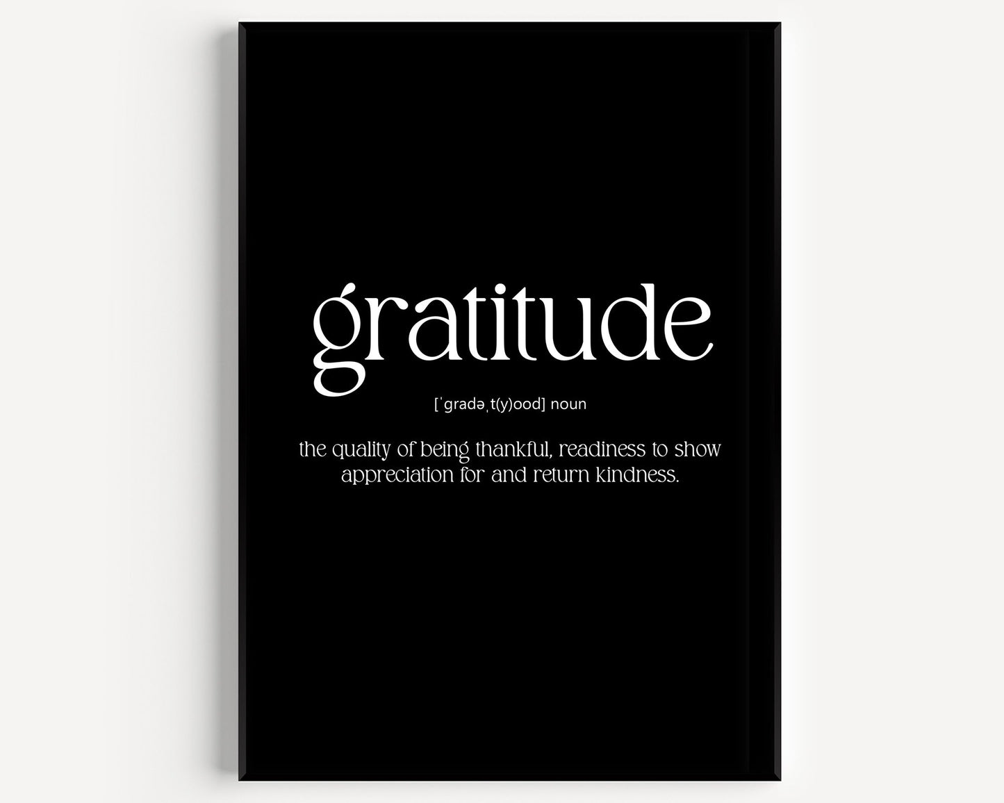 Gratitude Definition Print - Magic Posters