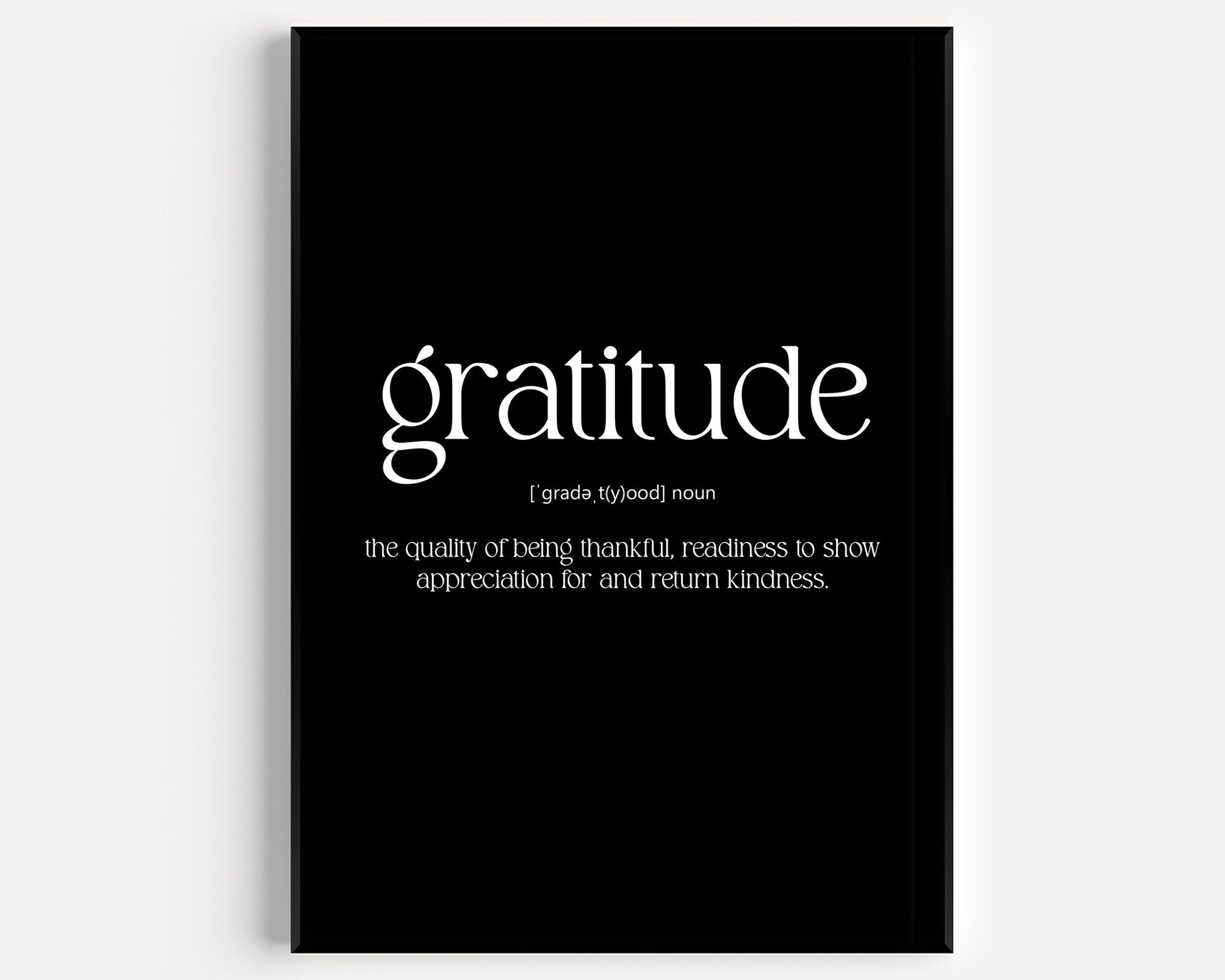 Gratitude Definition Print - Magic Posters