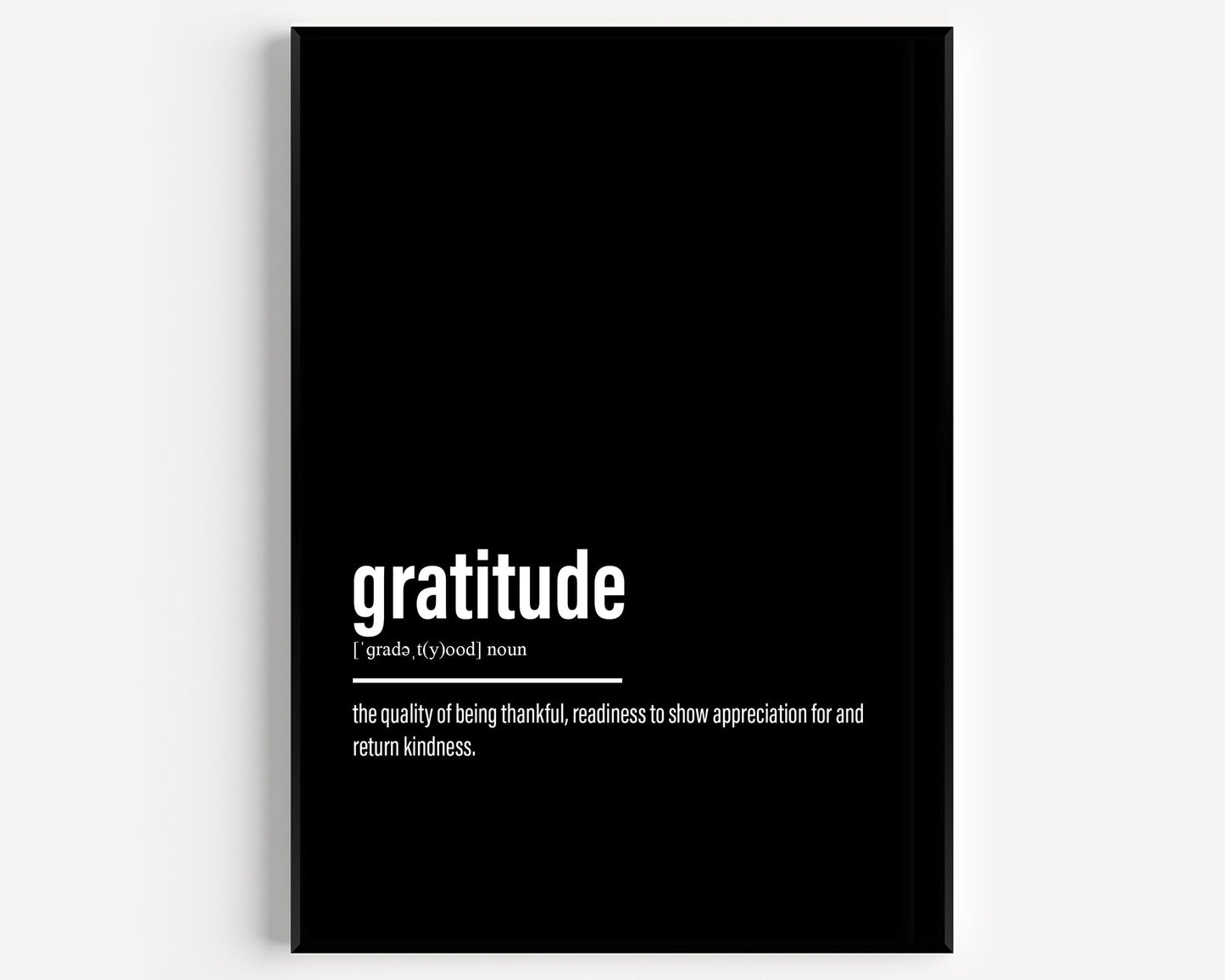 Gratitude Definition Print - Magic Posters