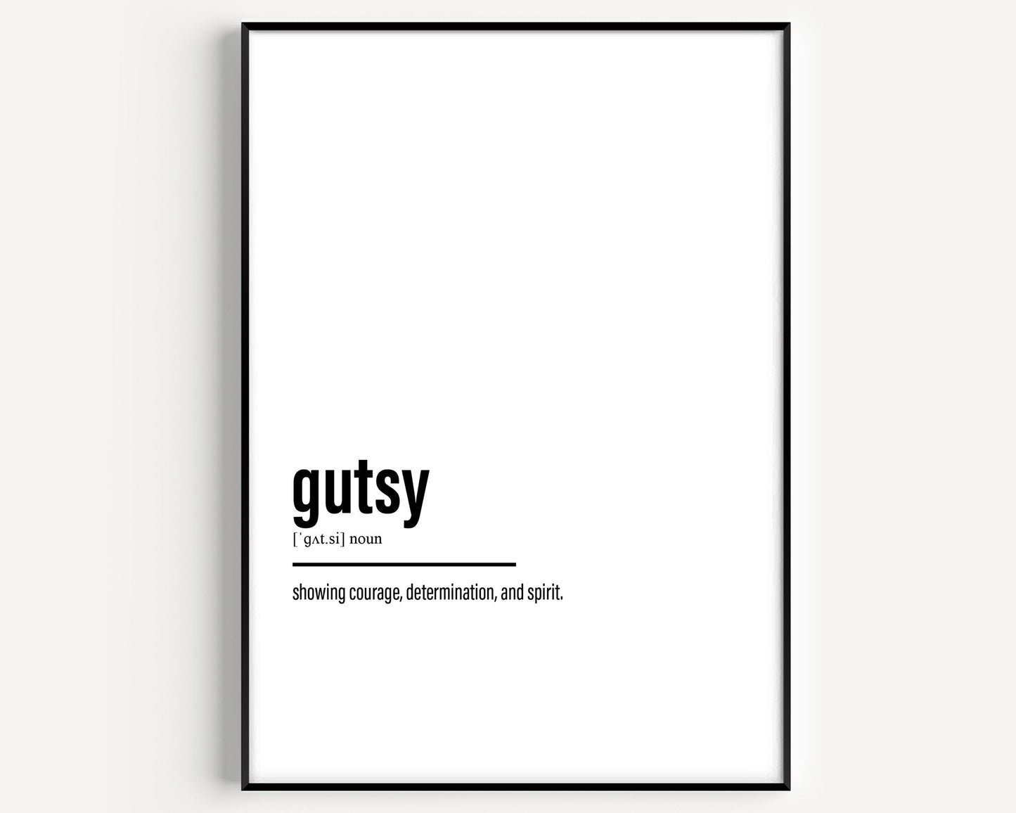 Gutsy Definition Print - Magic Posters