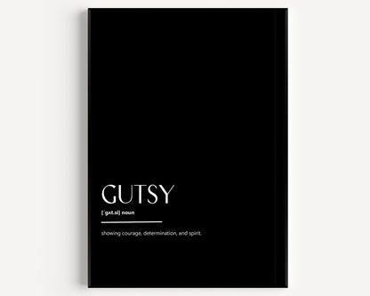 Gutsy Definition Print - Magic Posters