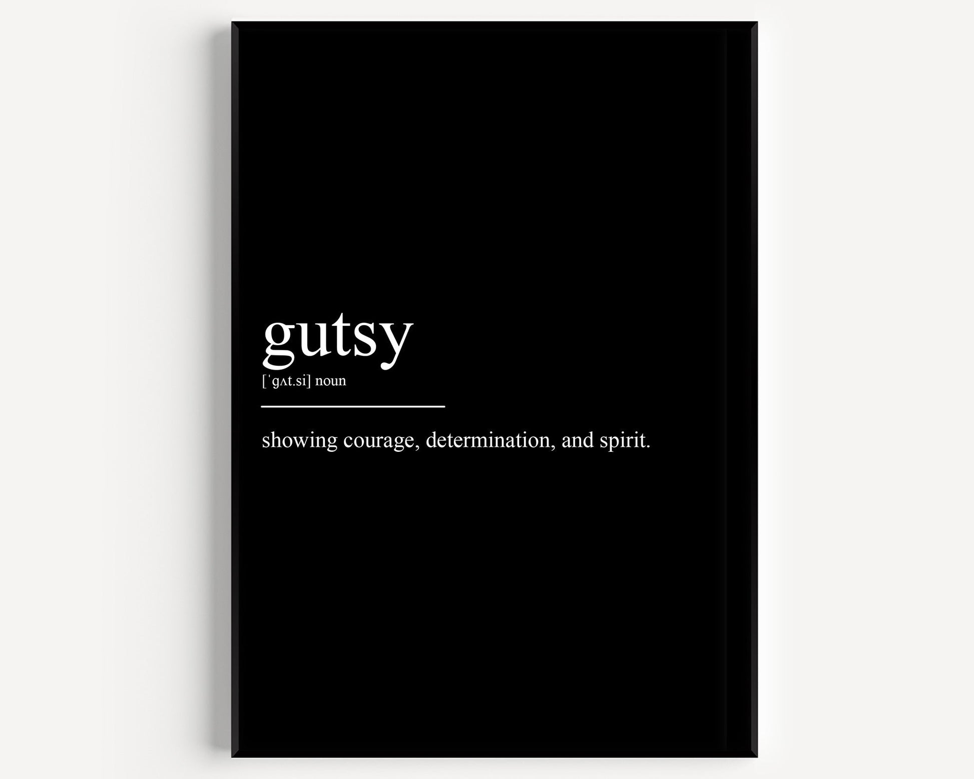 Gutsy Definition Print - Magic Posters