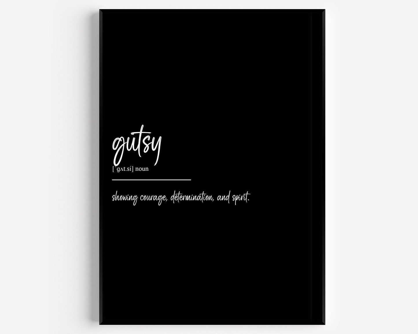 Gutsy Definition Print - Magic Posters