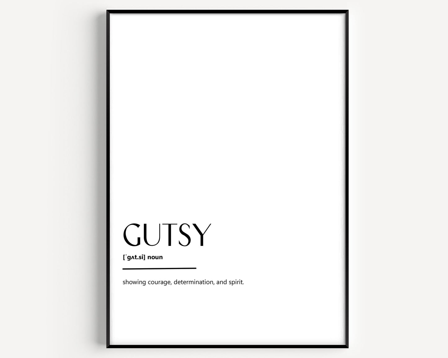 Gutsy Definition Print - Magic Posters