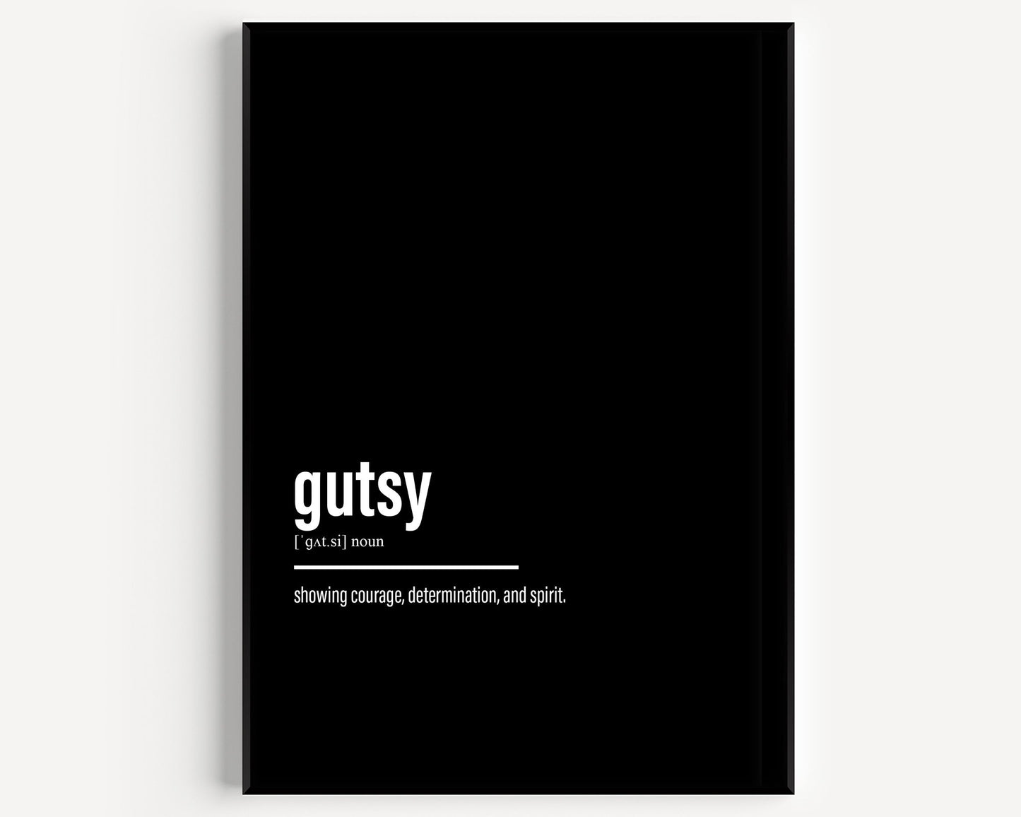 Gutsy Definition Print - Magic Posters