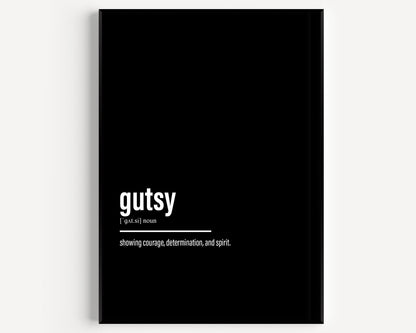 Gutsy Definition Print - Magic Posters