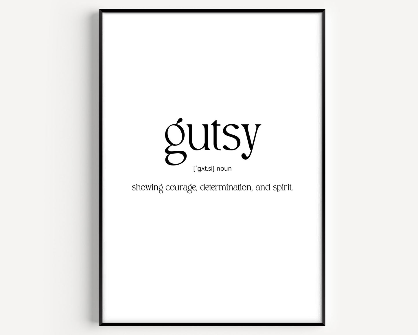 Gutsy Definition Print - Magic Posters