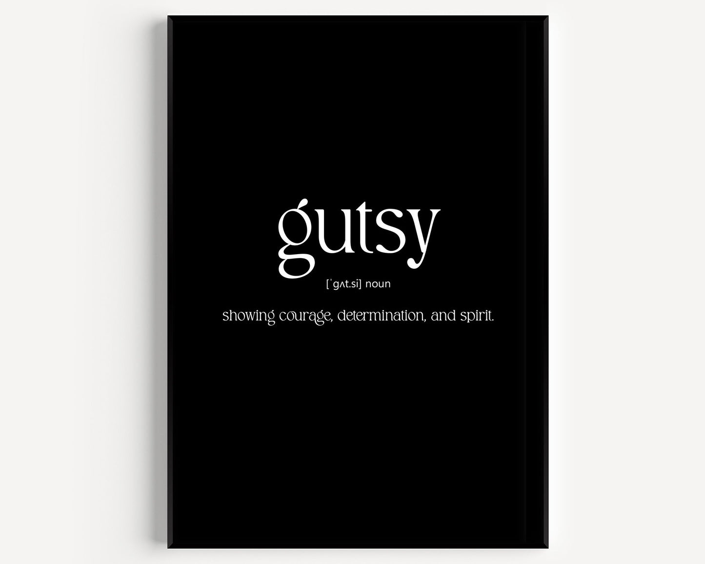 Gutsy Definition Print - Magic Posters