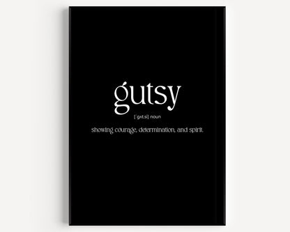 Gutsy Definition Print - Magic Posters