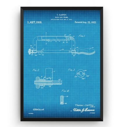 Hacksaw 1920 Patent Print - Magic Posters