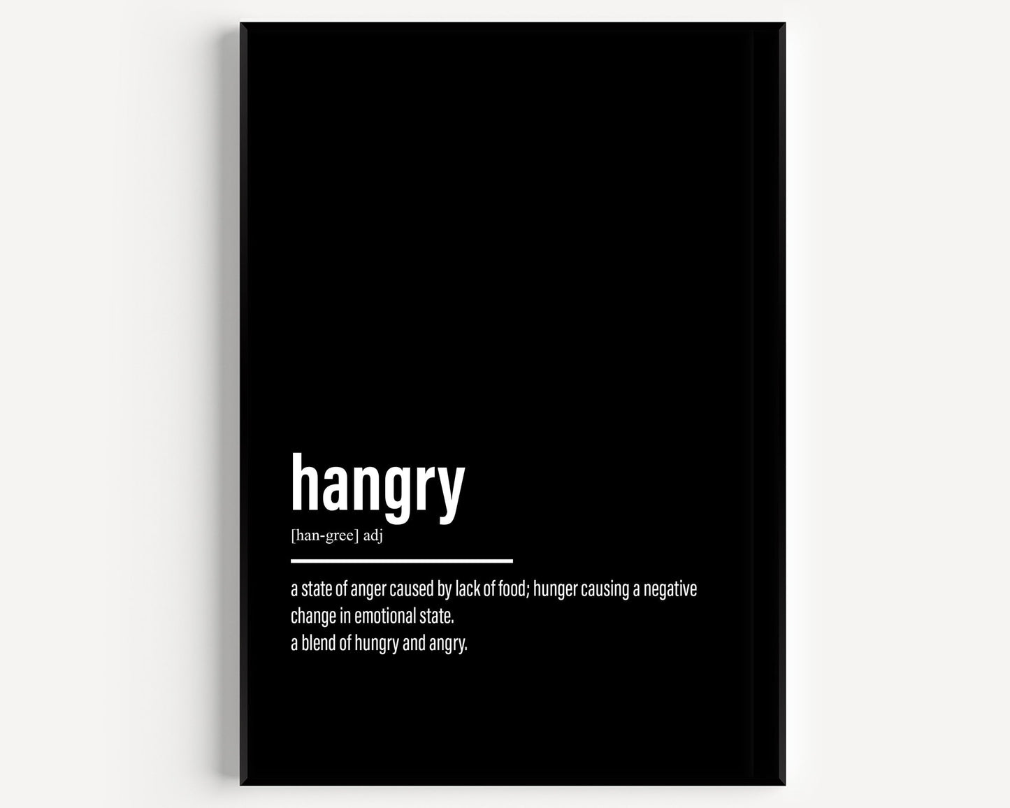 Hangry Definition Print - Magic Posters