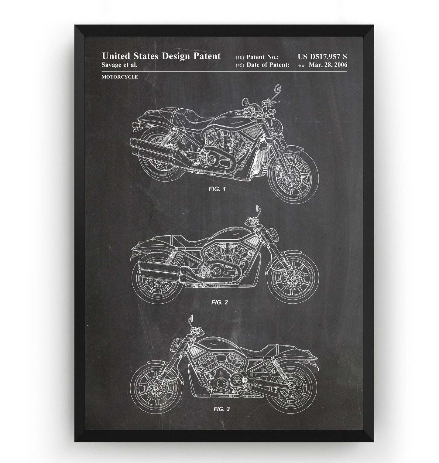 Harley Davidson Motorcycle 2006 Patent Print - Magic Posters