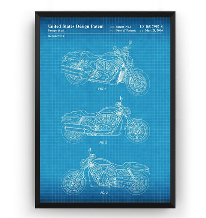 Harley Davidson Motorcycle 2006 Patent Print - Magic Posters