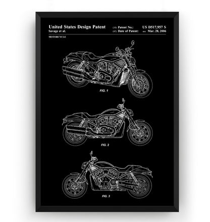 Harley Davidson Motorcycle 2006 Patent Print - Magic Posters