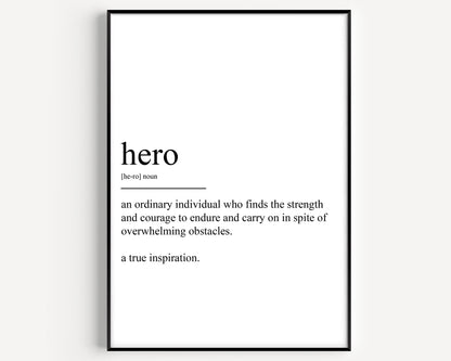 Hero Definition Print - Magic Posters